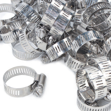 LTWFITTING 17-32mm Stainless Steel 316 Hose Clamp, Adjustable Worm Gear Clamps for Automotive Radiator Fuel Line Plumbing Intercooler and Mechanical Applications (Pack of 1500)